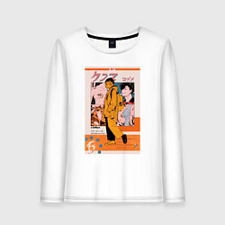 Лонгслив хлопковый женский Кенма Козуме - Хайку, цвет: белый