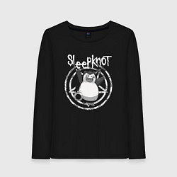 Лонгслив хлопковый женский Sleepknot, цвет: черный