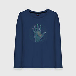 Женский лонгслив Hand- skull