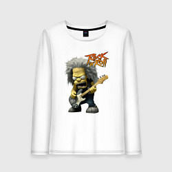 Лонгслив хлопковый женский Rock Simpsons style, цвет: белый