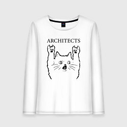 Лонгслив хлопковый женский Architects - rock cat, цвет: белый