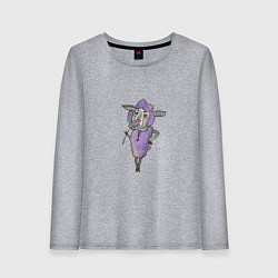 Женский лонгслив Фиолетовая овечка с цветком