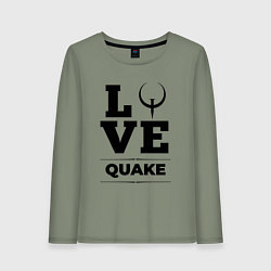 Лонгслив хлопковый женский Quake love classic, цвет: авокадо