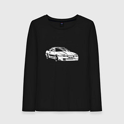 Лонгслив хлопковый женский Toyota Supra MK3, цвет: черный
