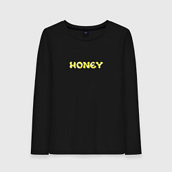 Лонгслив хлопковый женский Honey, цвет: черный