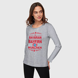Лонгслив хлопковый женский Bavarian Bayern, цвет: меланж — фото 2