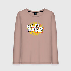 Лонгслив хлопковый женский Hi-Fi Rush, цвет: пыльно-розовый