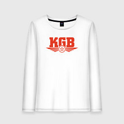 Лонгслив хлопковый женский KGB Red, цвет: белый