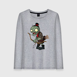 Лонгслив хлопковый женский Зомби лучник, цвет: меланж