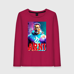 Женский лонгслив Super Arnold Schwarzenegger - Arni ai pop art