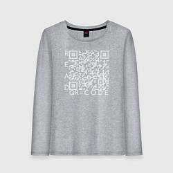 Женский лонгслив Белый QR-code: Моя жизнь - мои правила