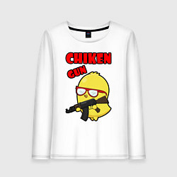 Женский лонгслив Chicken machine gun