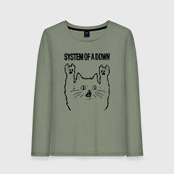 Женский лонгслив System of a Down - rock cat