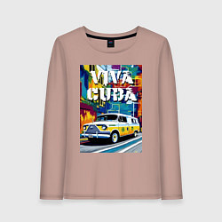 Женский лонгслив Viva Cuba - car - retro