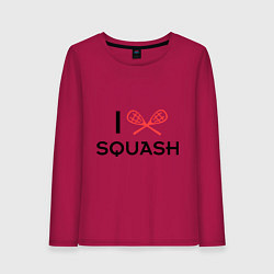 Лонгслив хлопковый женский I Love Squash, цвет: маджента