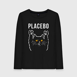 Лонгслив хлопковый женский Placebo rock cat, цвет: черный