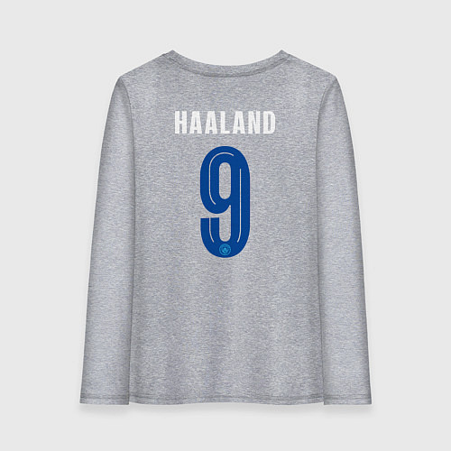 Женский лонгслив Эрлинг Холанд Манчестер Сити форма 2324 / Меланж – фото 2