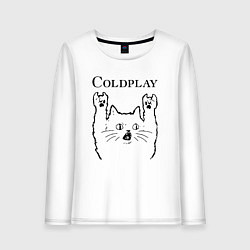 Женский лонгслив Coldplay - rock cat