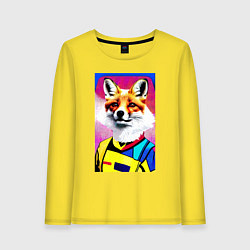 Женский лонгслив Fox - pop art - fashionista