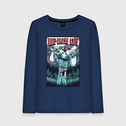 Лонгслив хлопковый женский One more life, цвет: тёмно-синий
