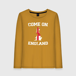 Лонгслив хлопковый женский Come on England, цвет: горчичный