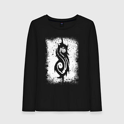 Лонгслив хлопковый женский Slipknot logo, цвет: черный