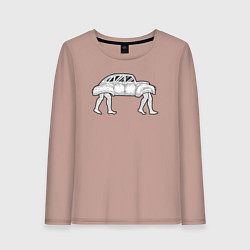 Женский лонгслив Машина пешеход