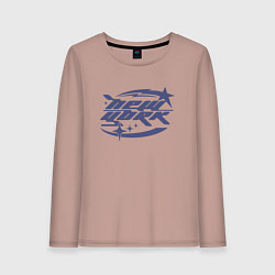 Лонгслив хлопковый женский New York - Y2K, цвет: пыльно-розовый