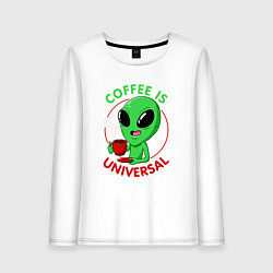 Женский лонгслив Coffee is universal