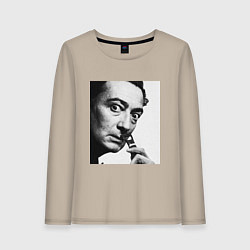 Лонгслив хлопковый женский Salvador Dali, цвет: миндальный