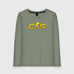 Женский лонгслив CS2 yellow logo