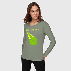 Лонгслив хлопковый женский Tennis ace, цвет: авокадо — фото 2