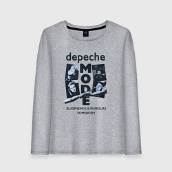 Лонгслив хлопковый женский Depeche Mode - Blasphemous rumours somebody, цвет: меланж