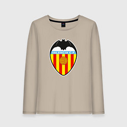 Лонгслив хлопковый женский Valencia fc sport, цвет: миндальный