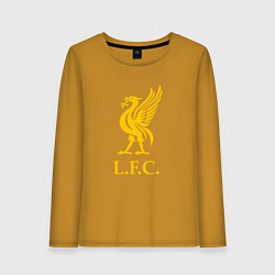 Лонгслив хлопковый женский Liverpool sport fc, цвет: горчичный