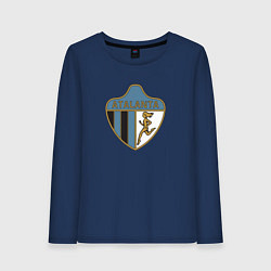 Лонгслив хлопковый женский Атланта футбольный клуб, цвет: тёмно-синий