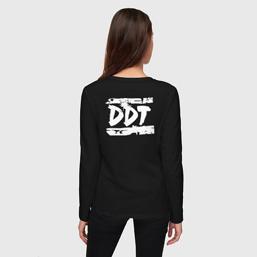 Женский лонгслив Завтра всё будет иначе / Черный – фото 4