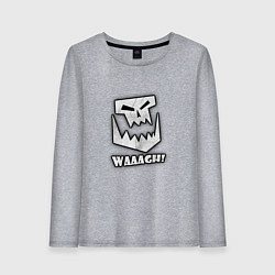 Лонгслив хлопковый женский Waaagh, цвет: меланж