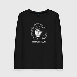 Лонгслив хлопковый женский Tribute to Jim Morrison one, цвет: черный