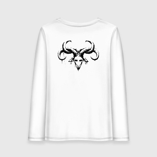 Женский лонгслив Демон сатана / Белый – фото 2