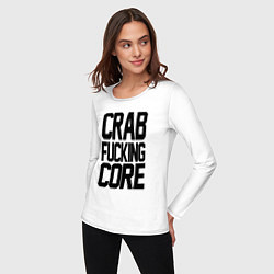 Лонгслив хлопковый женский Crabcore, цвет: белый — фото 2