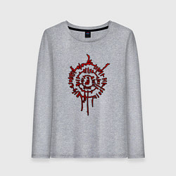 Лонгслив хлопковый женский Astarion - red symbol, цвет: меланж
