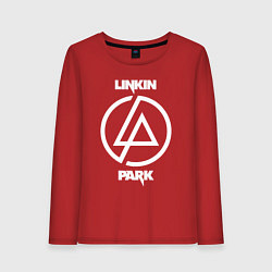 Лонгслив хлопковый женский Linkin Park logo, цвет: красный