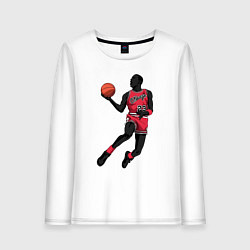 Лонгслив хлопковый женский Retro Jordan, цвет: белый