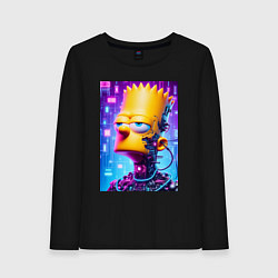 Женский лонгслив Cyber Bart Simpson - ai art