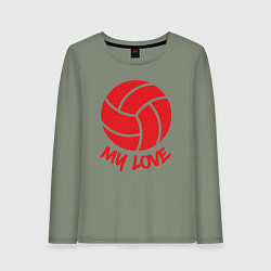 Женский лонгслив Volleyball my love