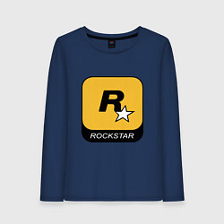 Лонгслив хлопковый женский Rockstar, цвет: тёмно-синий