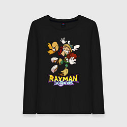 Лонгслив хлопковый женский Рэймэн и Барбара - обнимашки, цвет: черный