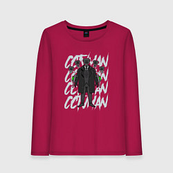 Лонгслив хлопковый женский Large TV Man, цвет: маджента