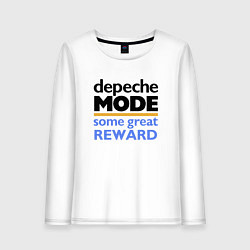 Лонгслив хлопковый женский Depeche Mode - Some Great Reward, цвет: белый